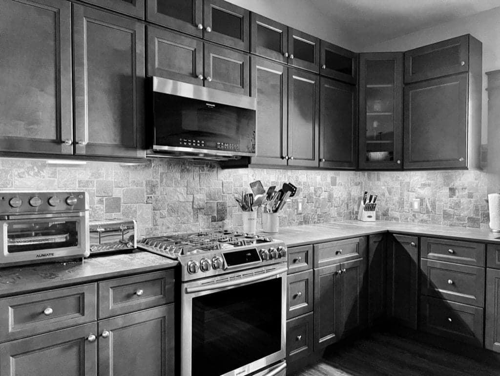 Rustic farmhouse kitchen detail
