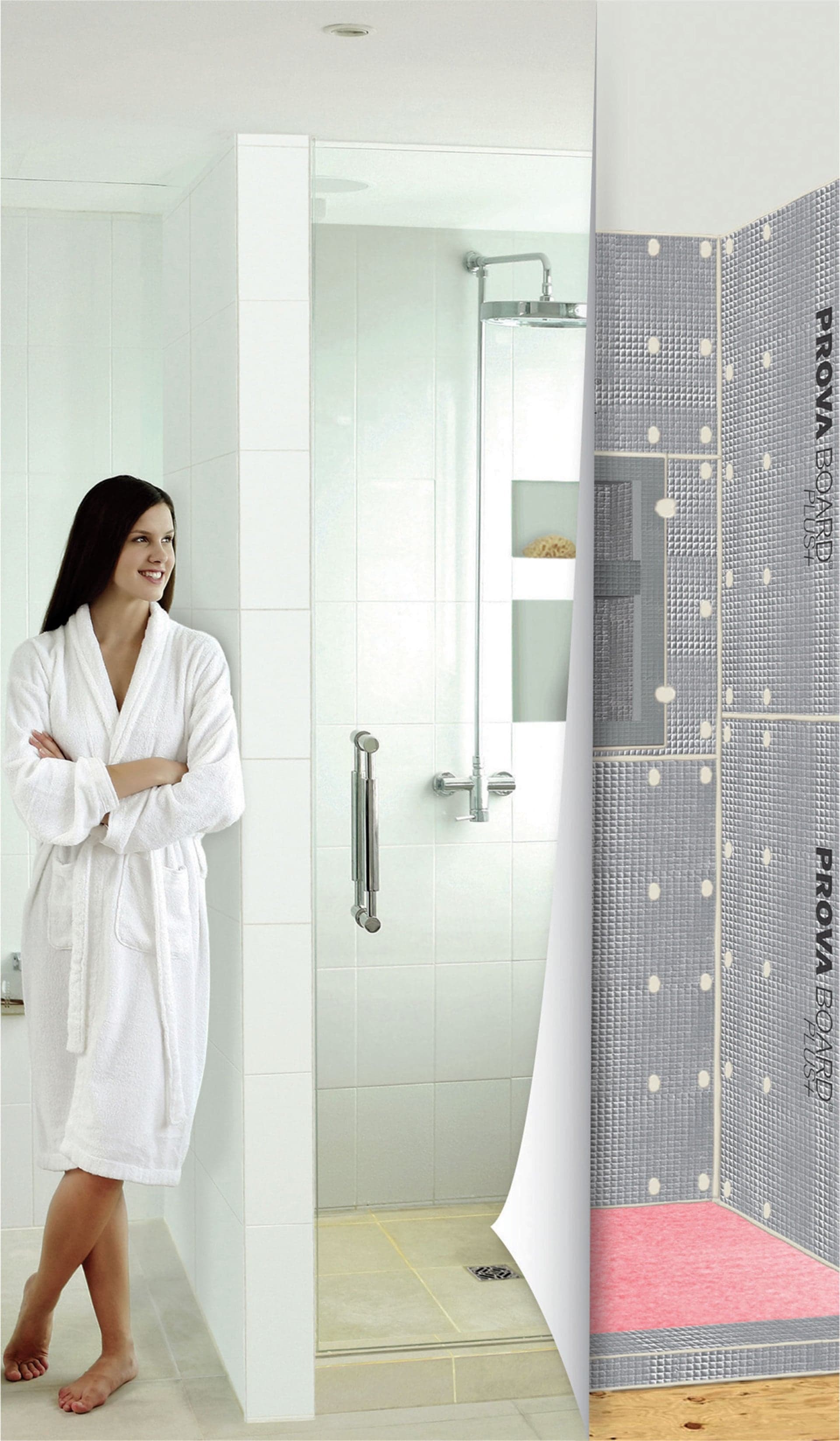 Prova waterproofing board installation