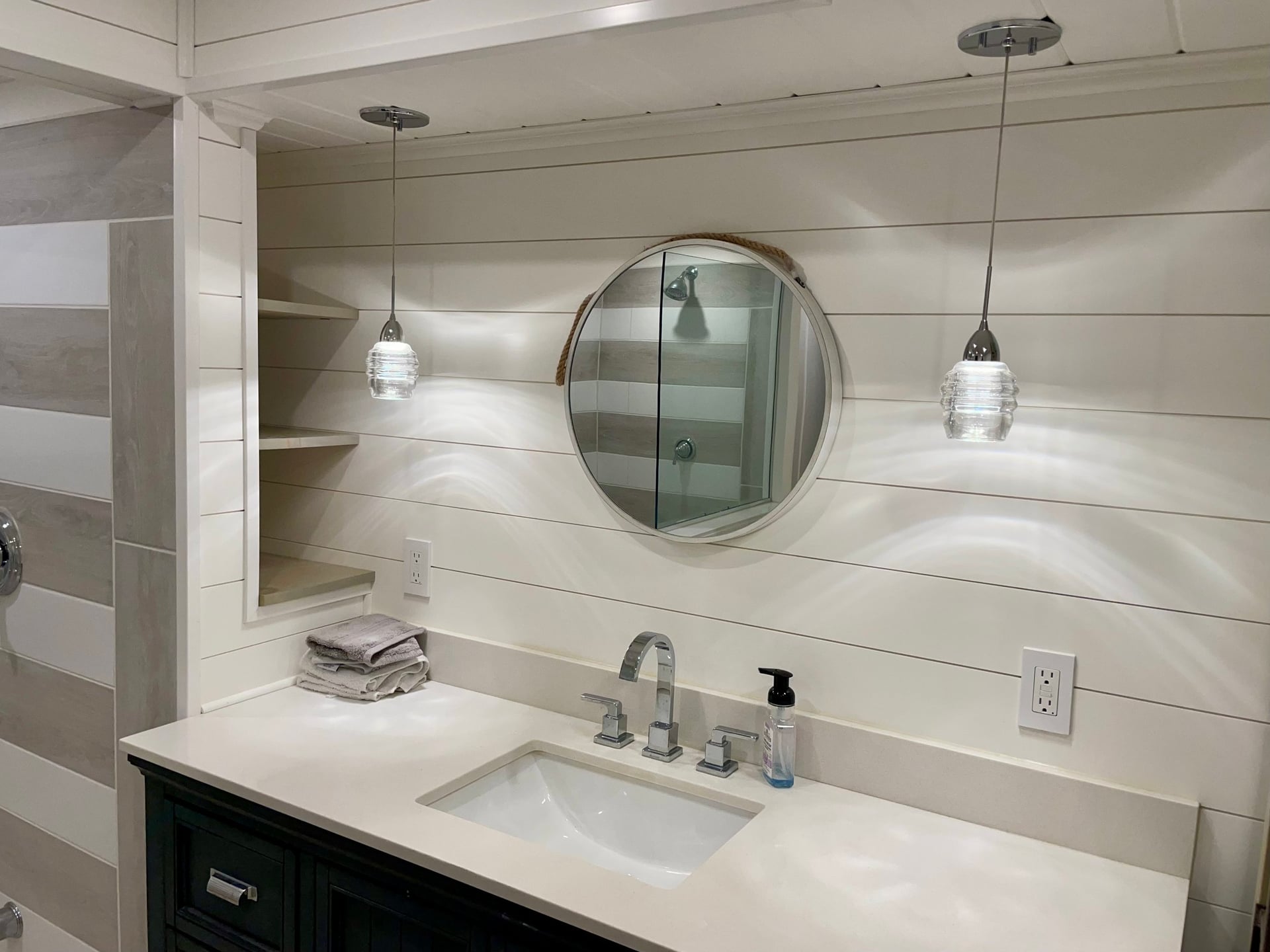 Completed bathroom renovation by Dyson Contracting