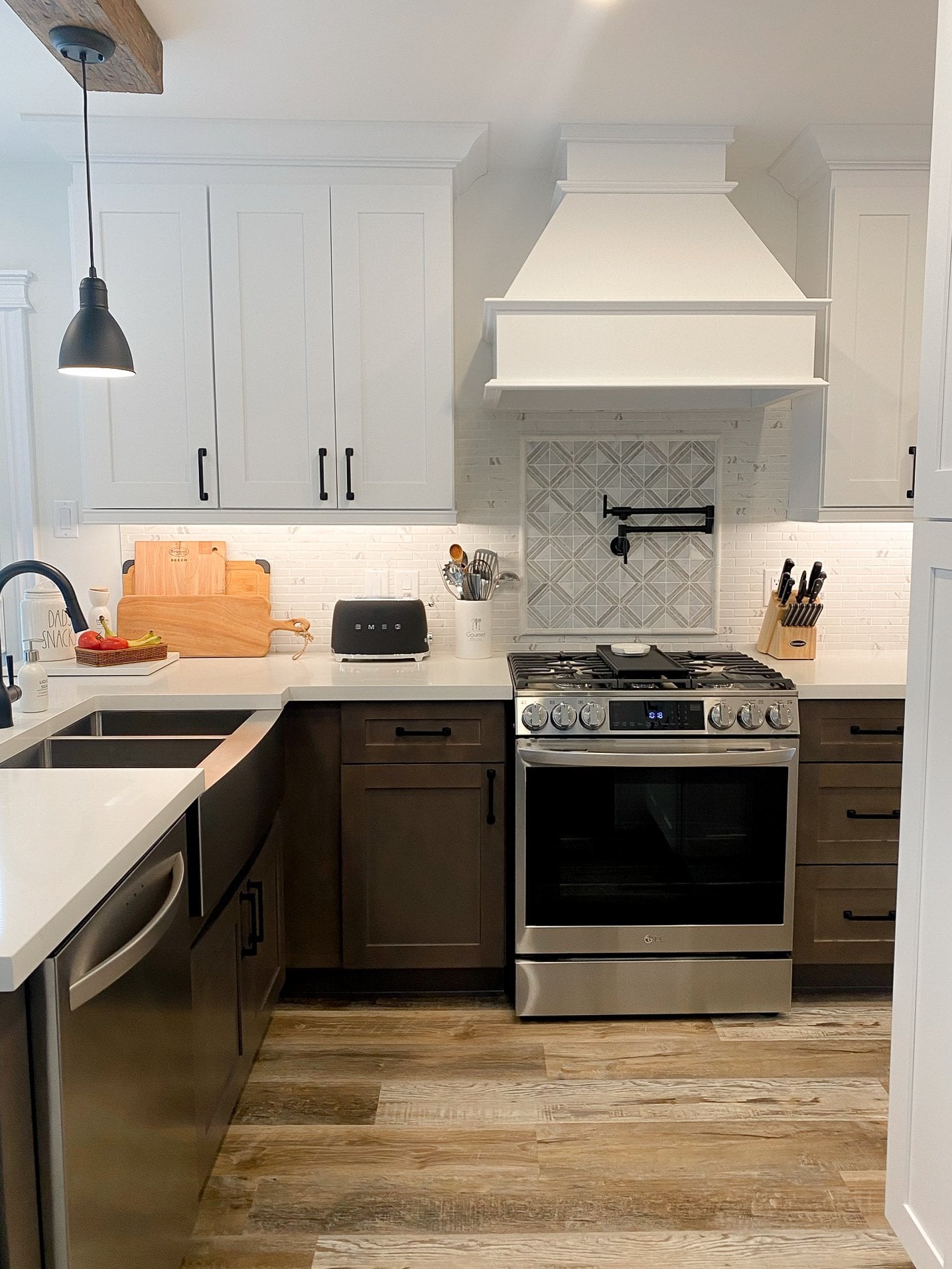 Rustic farmhouse kitchen detail
