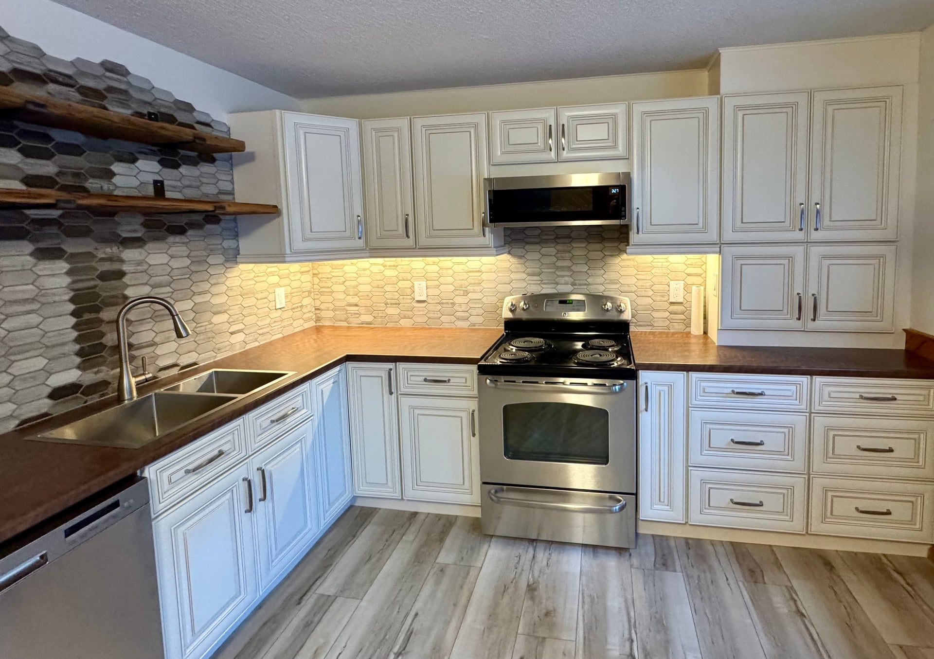 Rustic farmhouse kitchen detail