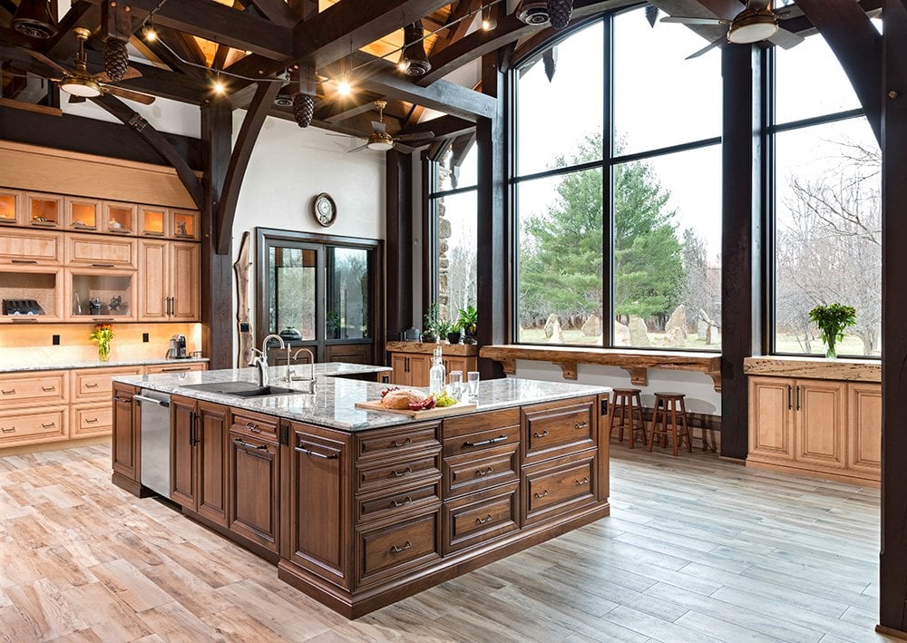 Rustic farmhouse kitchen detail